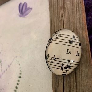 Sheet music handmade brooch
